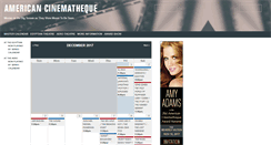 Desktop Screenshot of americancinemathequecalendar.com